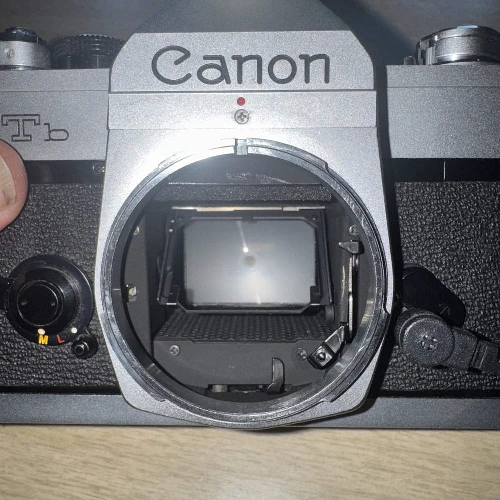 Canon FTb QL 35mm SLR Film Camera Body W/strobonar 360A Flash Untested